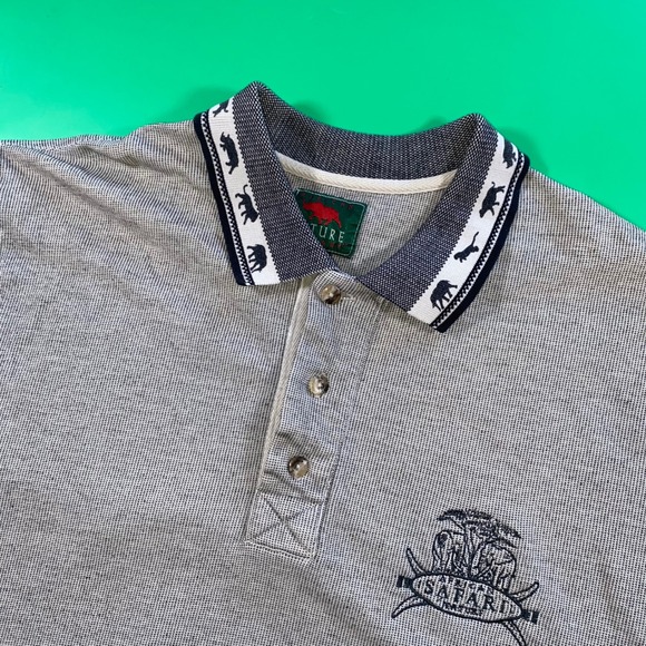 African Nature Company Other - Vintage African Nature Company Safari Polo Shirt Mens‎ XL Animal Print